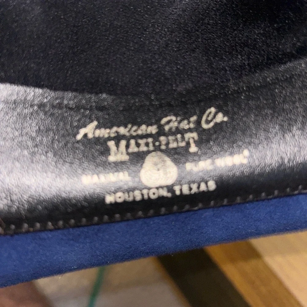 Vintage American Hat Makers Blue Cattleman Cowboy Hat Felt Size 6 7/8 - Picture 3 of 15